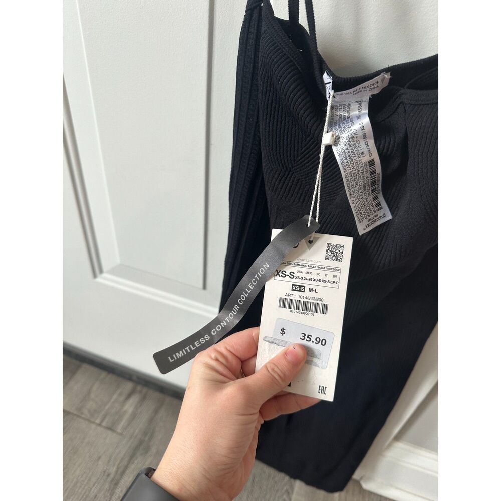 NWT Zara Ribbed Limitless Contour Collection Mini Dress - Picture 3 of 5